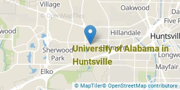 Location of University of Alabama in Huntsville