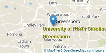 Location of University of North Carolina at Greensboro